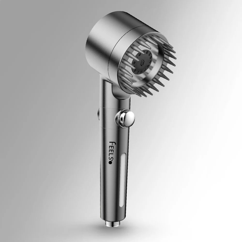 High-Pressure Filter Shower Head – 3 Modes & Massage Brush Set