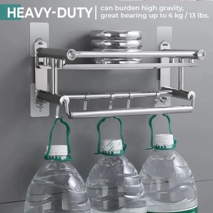 10PCS Strong Self-Adhesive Wall Hooks – Punch-Free Seamless Screw Mount Hanging Kit