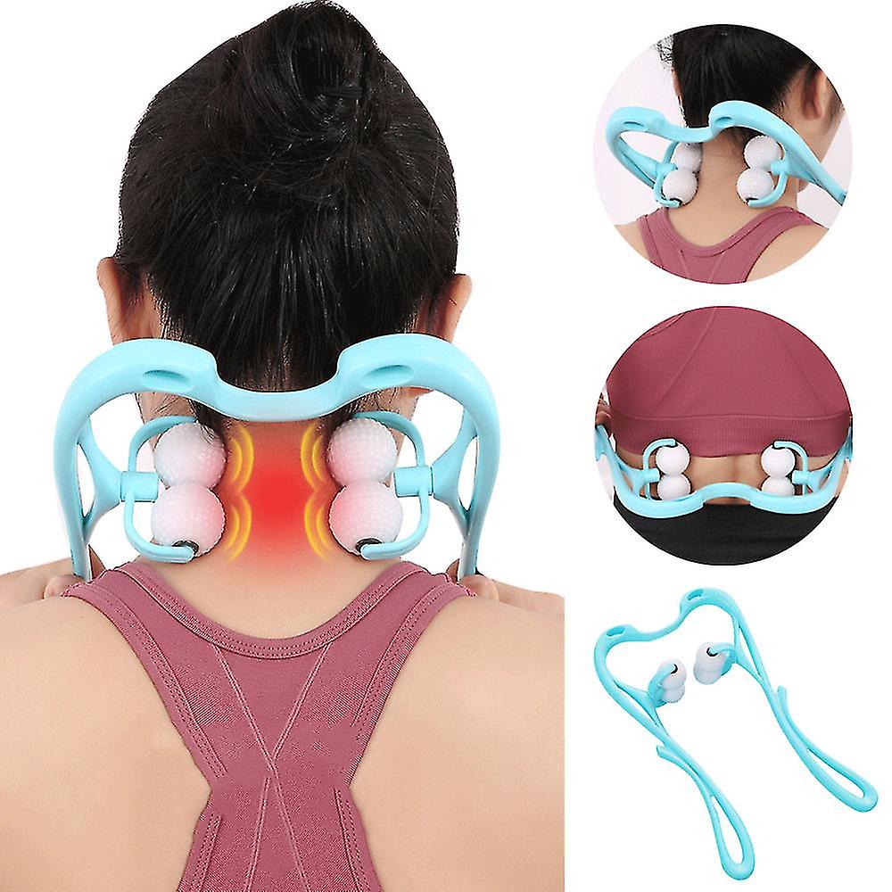 "Dual Trigger Point Neck & Back Massager Roller"
