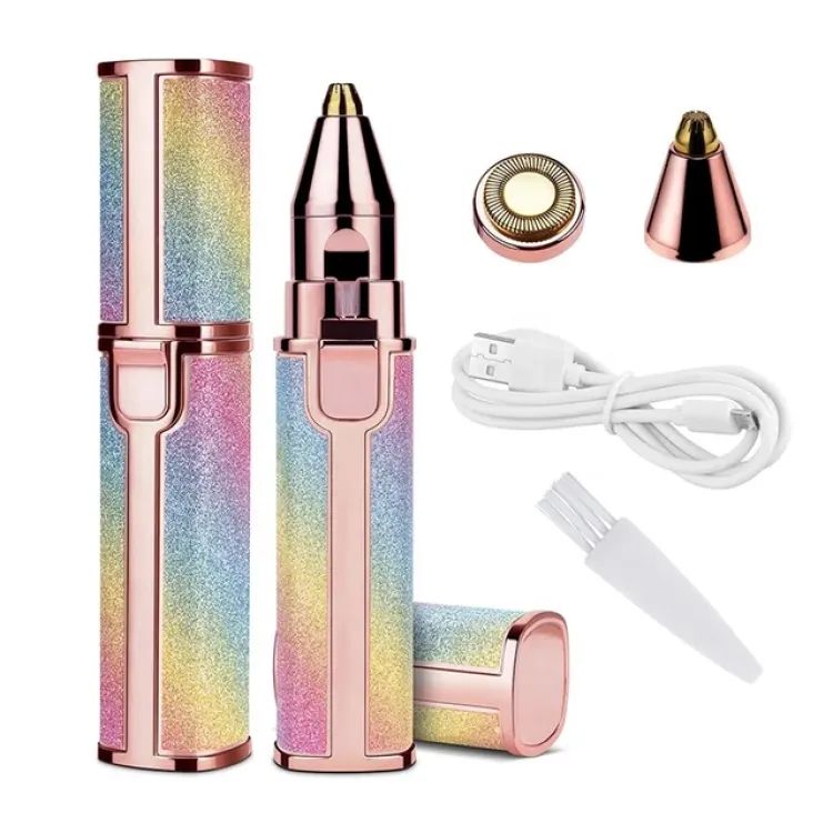2-in-1 Electric Eyebrow Trimmer & Facial Hair Remover – Rechargeable Painless Shaver for Women