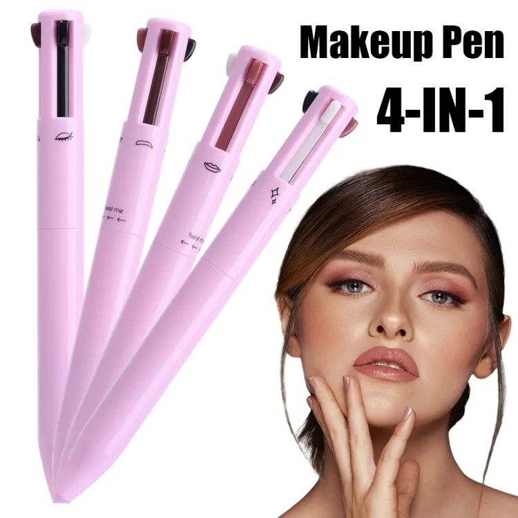 "4-in-1 Rotating Makeup Pencil β Eyeliner, Lip Liner, Brow & Highlighter in One