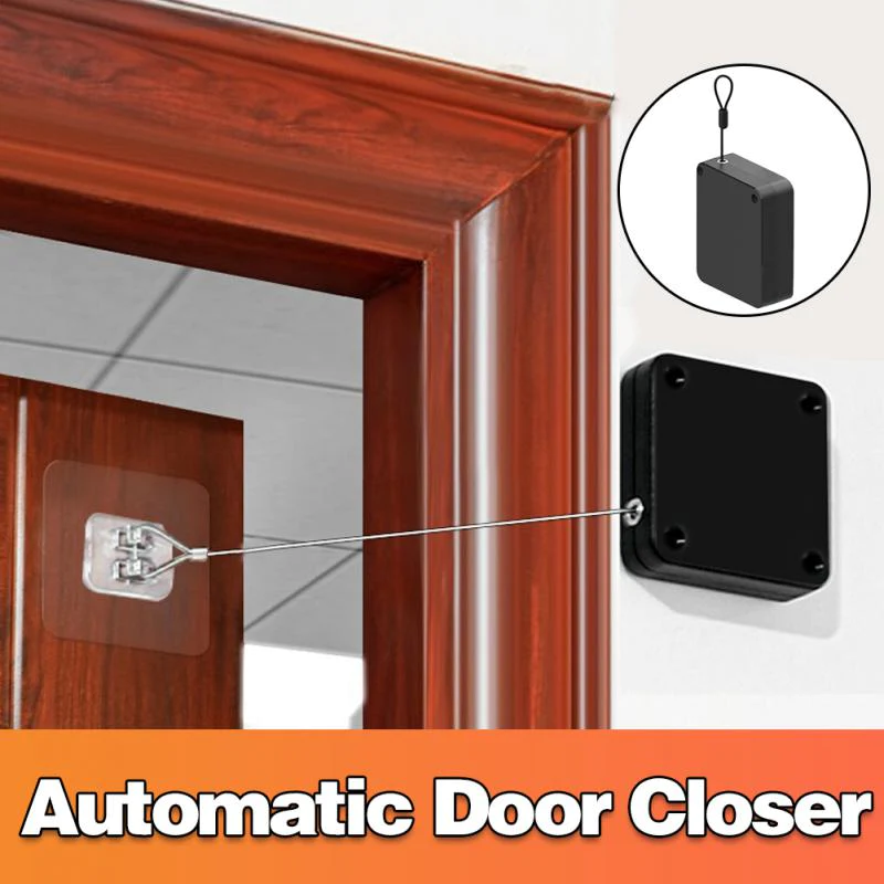No Punch Automatic Door Closer β Self-Closing Sliding Door Lock Latch