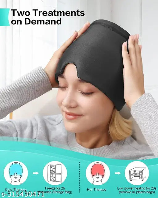 β
 Migraine Relief Cap β Hot & Cold Gel Therapy for Headache & Sinus Pain
