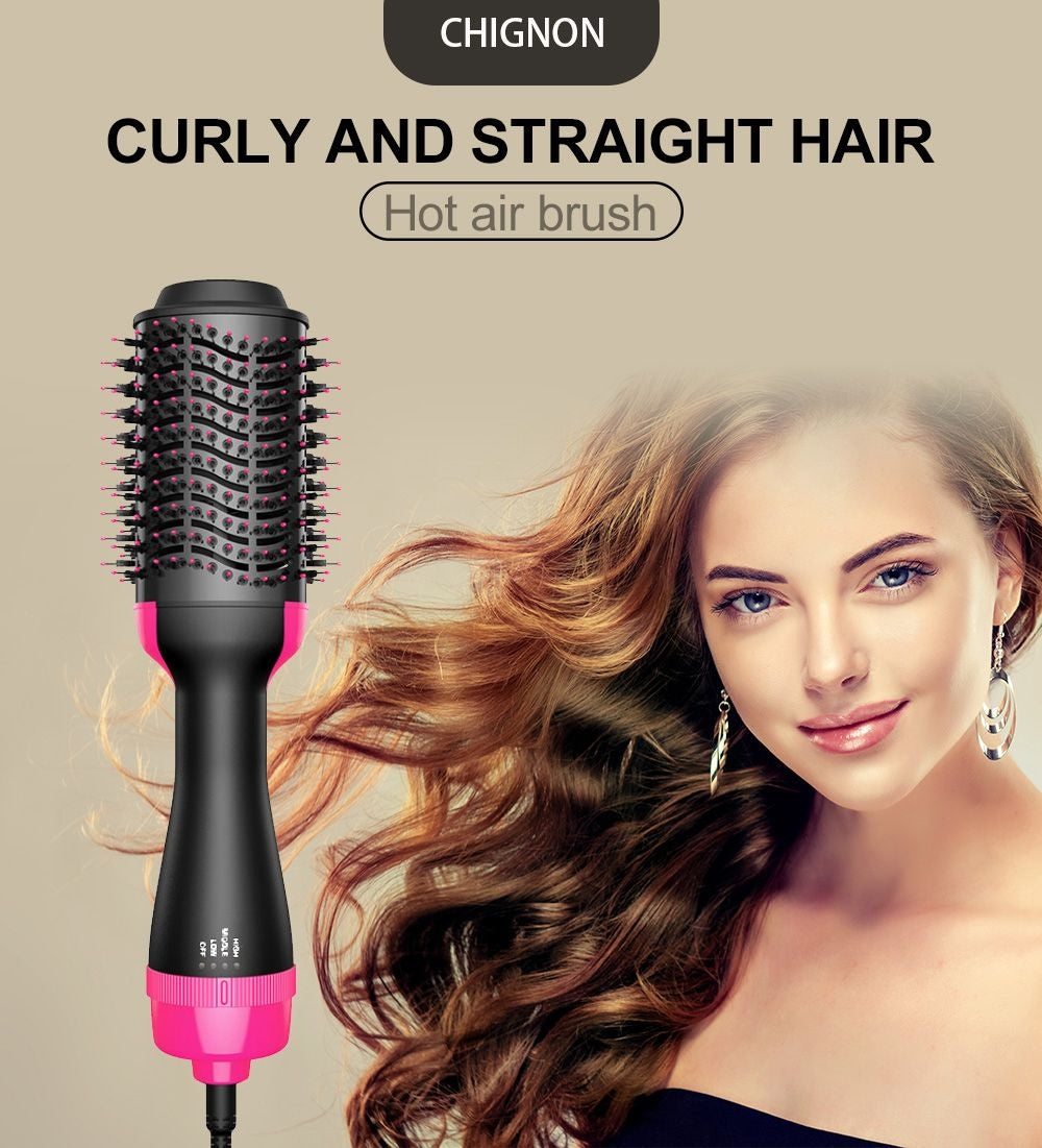 One-Step Hot Air Brush – 3-in-1 Hair Dryer, Straightener & Curler Comb