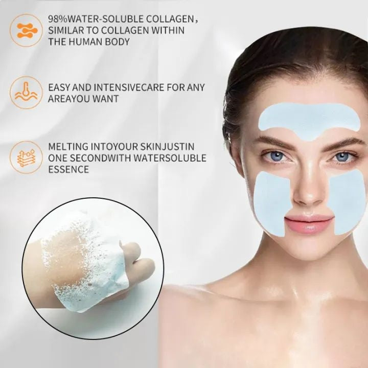 Collagen Dissolving Facial Mask – Korean Soluble Film for Glass Skin & Anti-Aging Care