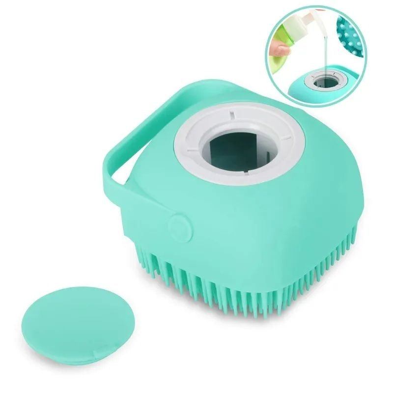 2-in-1 Silicone Bath Brush with Soap Dispenser