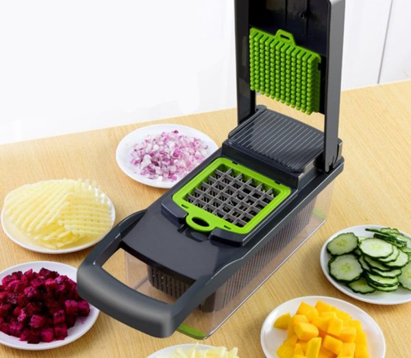 Multifunctional Vegetable Slicer & Chopper β 7-in-1 Cutter, Grater & Shredder with Basket