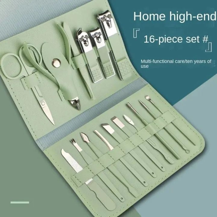 16 in 1 Nail Cutter Set Manicure Pedicure Kit Nail Care Tools