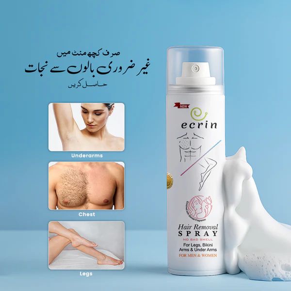 Ecrin Hair Removal Spray – Refreshing Foam Formula 200ml