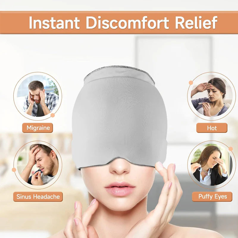 β
 Migraine Relief Cap β Hot & Cold Gel Therapy for Headache & Sinus Pain