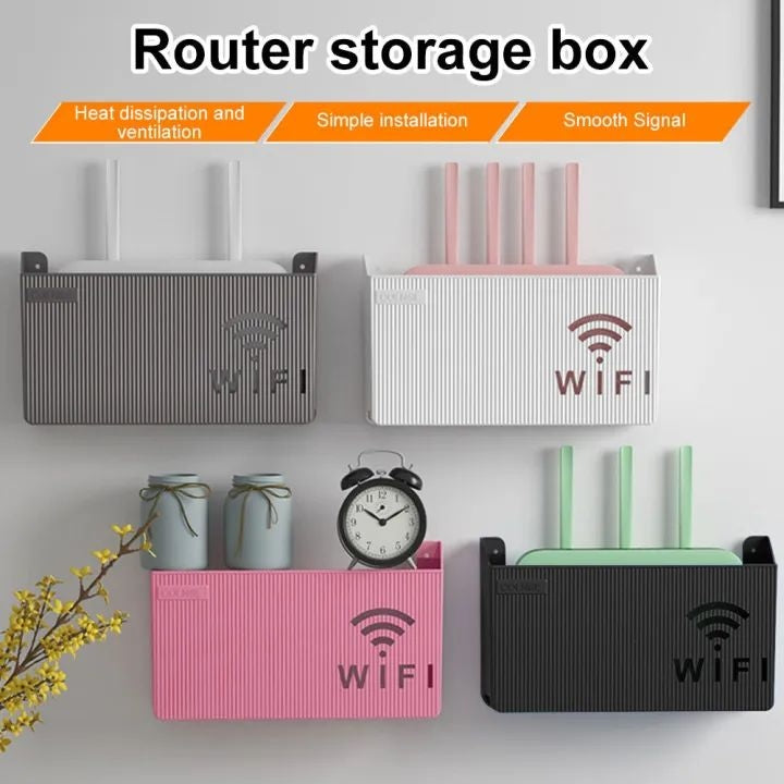 Wall-Mounted WiFi Router Storage Box