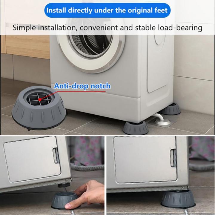 Anti-Vibration Washing Machine Feet Pads Shock Absorbing Rubber Mat (Pack of 4)