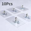 🔩 10pcs Heavy-Duty Self-Adhesive Wall Hooks – No Drill, Seamless Mounting Kit