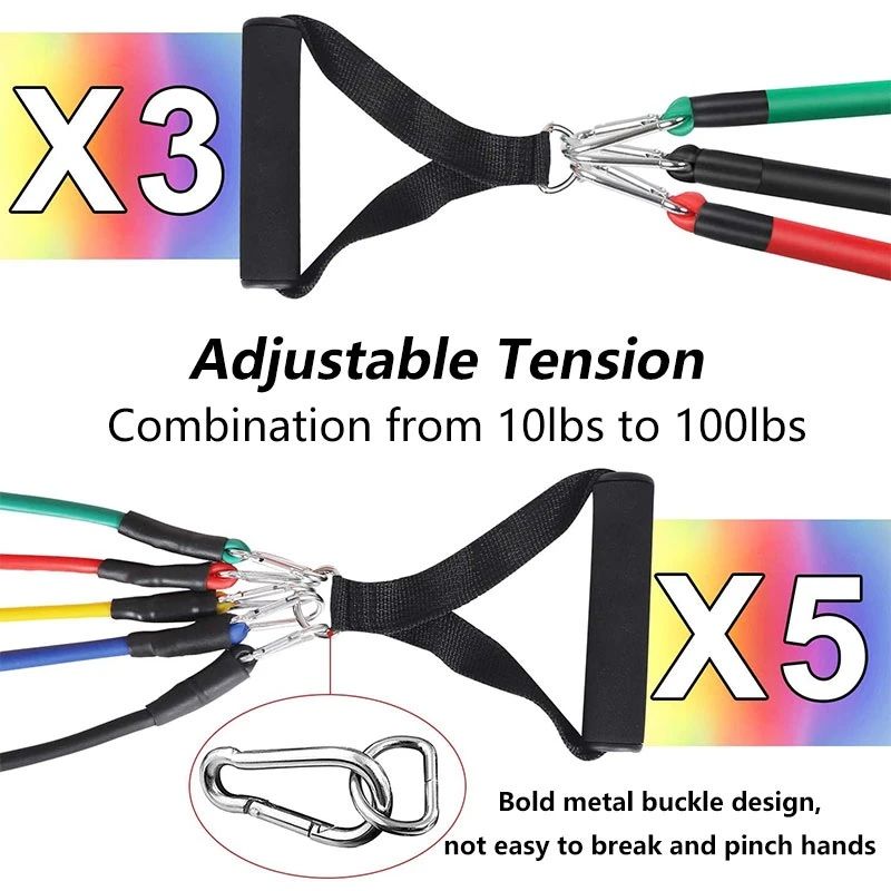 Power Bands Set – 11 PCS Fitness Equipment