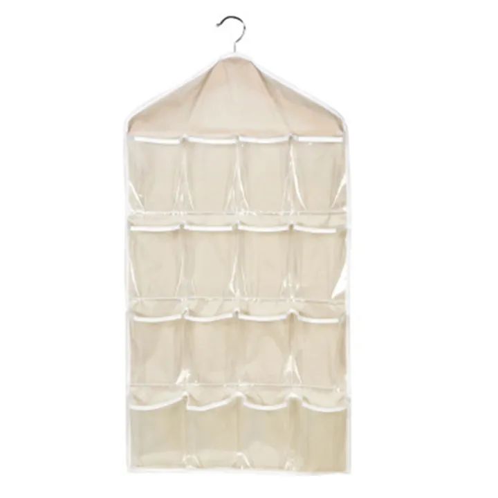 Multi-Pocket Wardrobe Organizer – Clear Hanging Bag with 16 Grids