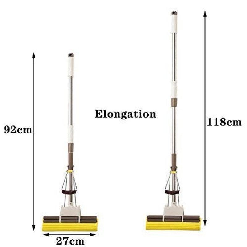 Foam Mop with Double Rollers – Easy Squeeze & Dry