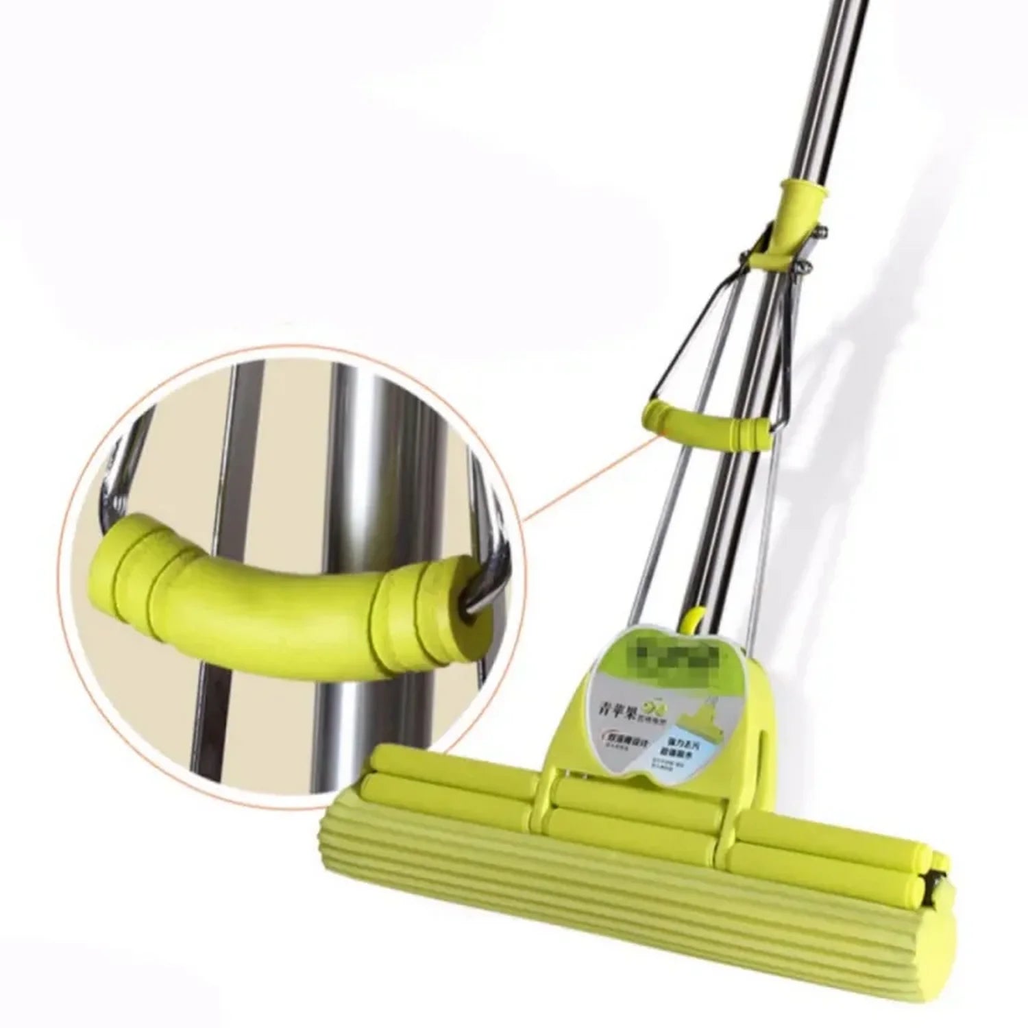 Foam Mop with Double Rollers – Easy Squeeze & Dry