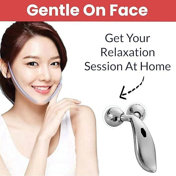 3D Face Massager Roller – Manual Facial & Body Massage Tool for Glowing Skin