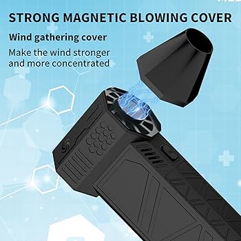 130000 RPM Mini Jet Fan with Flashlight – USB Rechargeable Air Blower