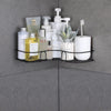 No-Drill Corner Shower Shelf – Wrought Iron Bathroom & Kitchen Storage Rack for Shampoo & Accessories"