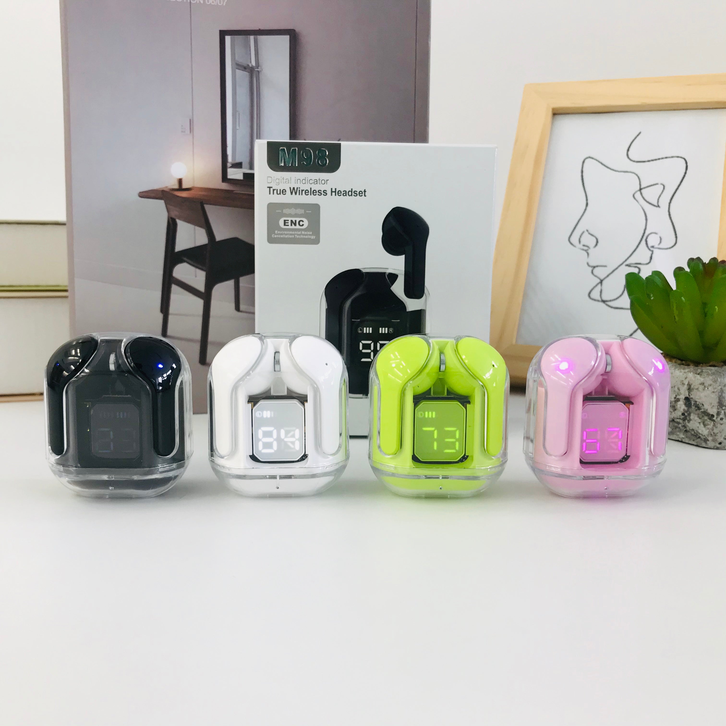 Air31 Crystal Clear Bluetooth Earbuds – Wireless