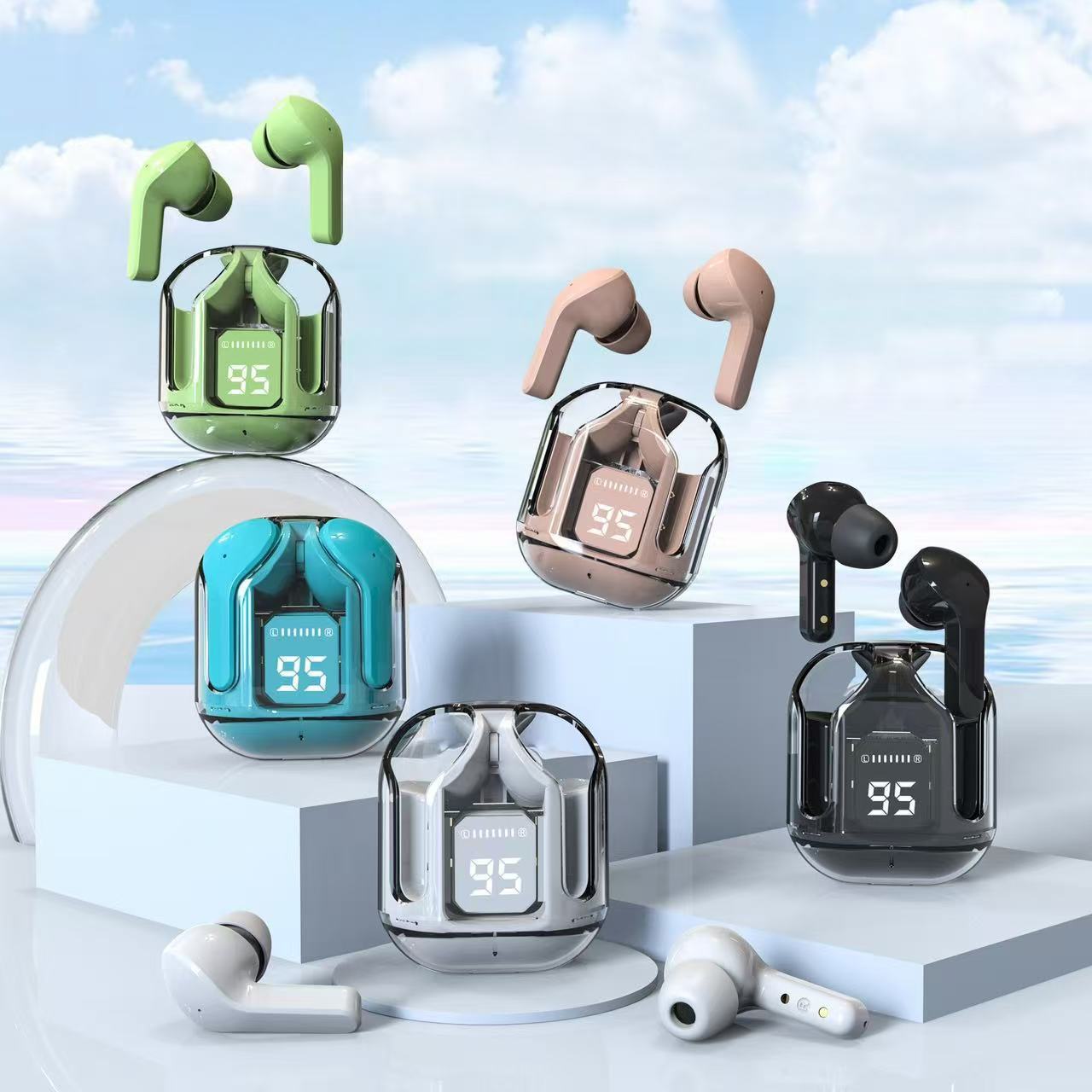 Air31 Crystal Clear Bluetooth Earbuds – Wireless