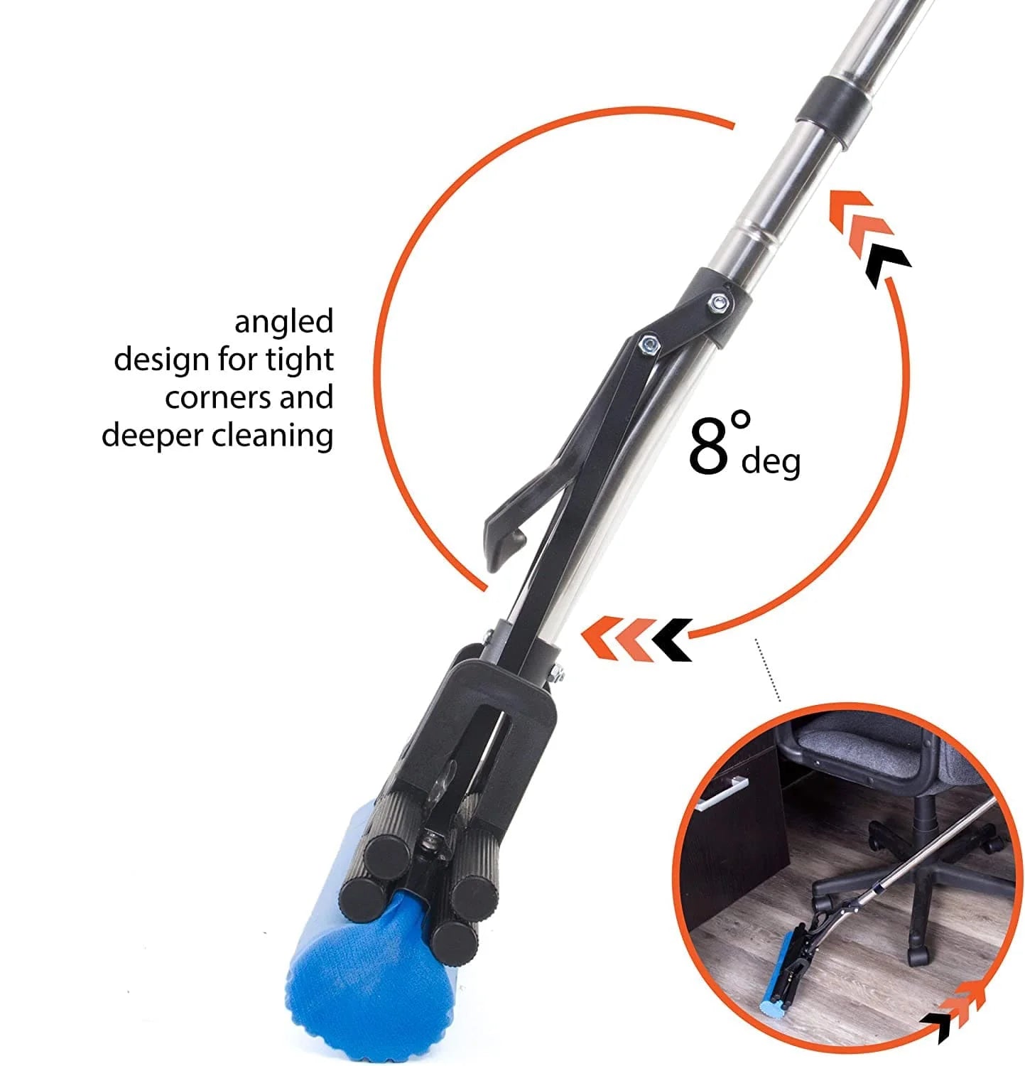 Foam Mop with Double Rollers – Easy Squeeze & Dry