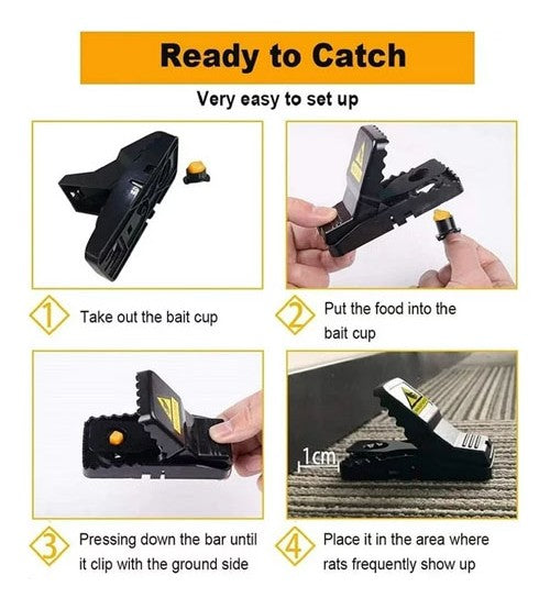 Household Mousetrap Durable Plastic Rodent Trap Tool