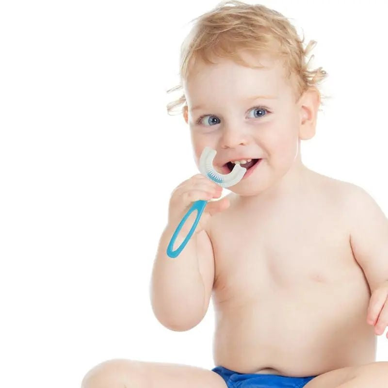 Kids U-Shaped Toothbrush  360° Silicone Oral Cleaner for Toddlers