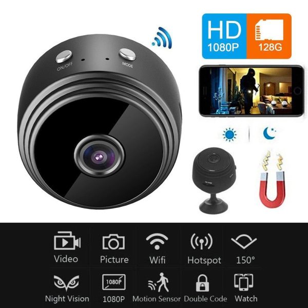 A9 Mini WiFi Camera with Stand | Wireless HD Monitoring | Home Security DVR Sensor | V38 App | New Mini Camera