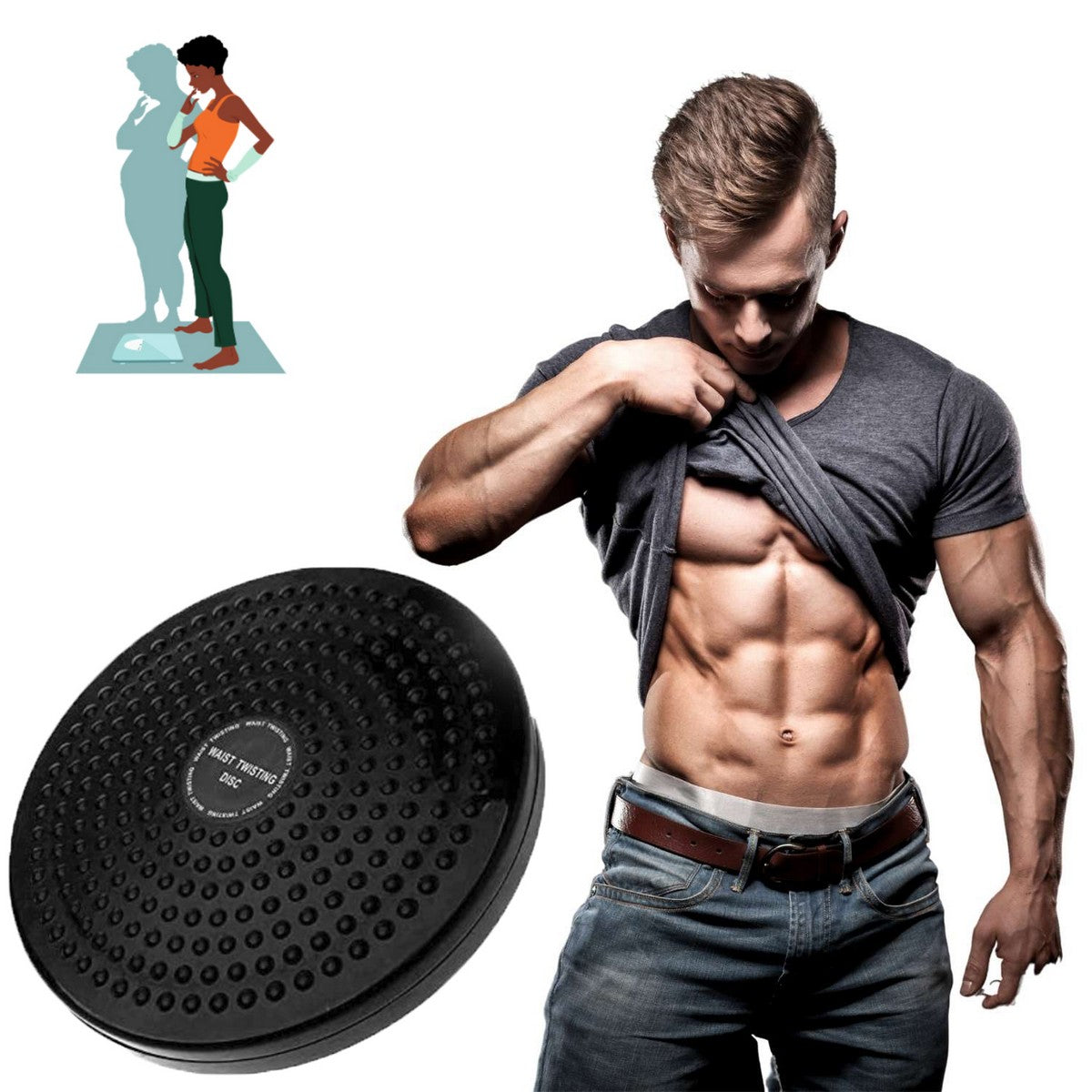 Twister Waist Trimmer – AB Rotating Tummy Trimmer Disc for Home Fitness