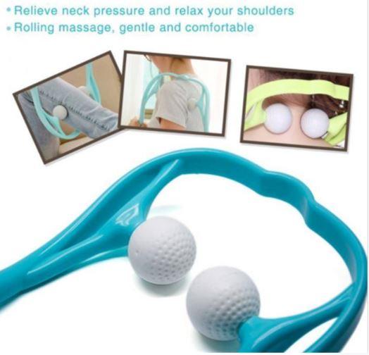 "Dual Trigger Point Neck & Back Massager Roller"