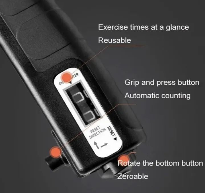 Adjustable Hand Grip Strengthener with Counter | Wrist & Forearm Exerciser