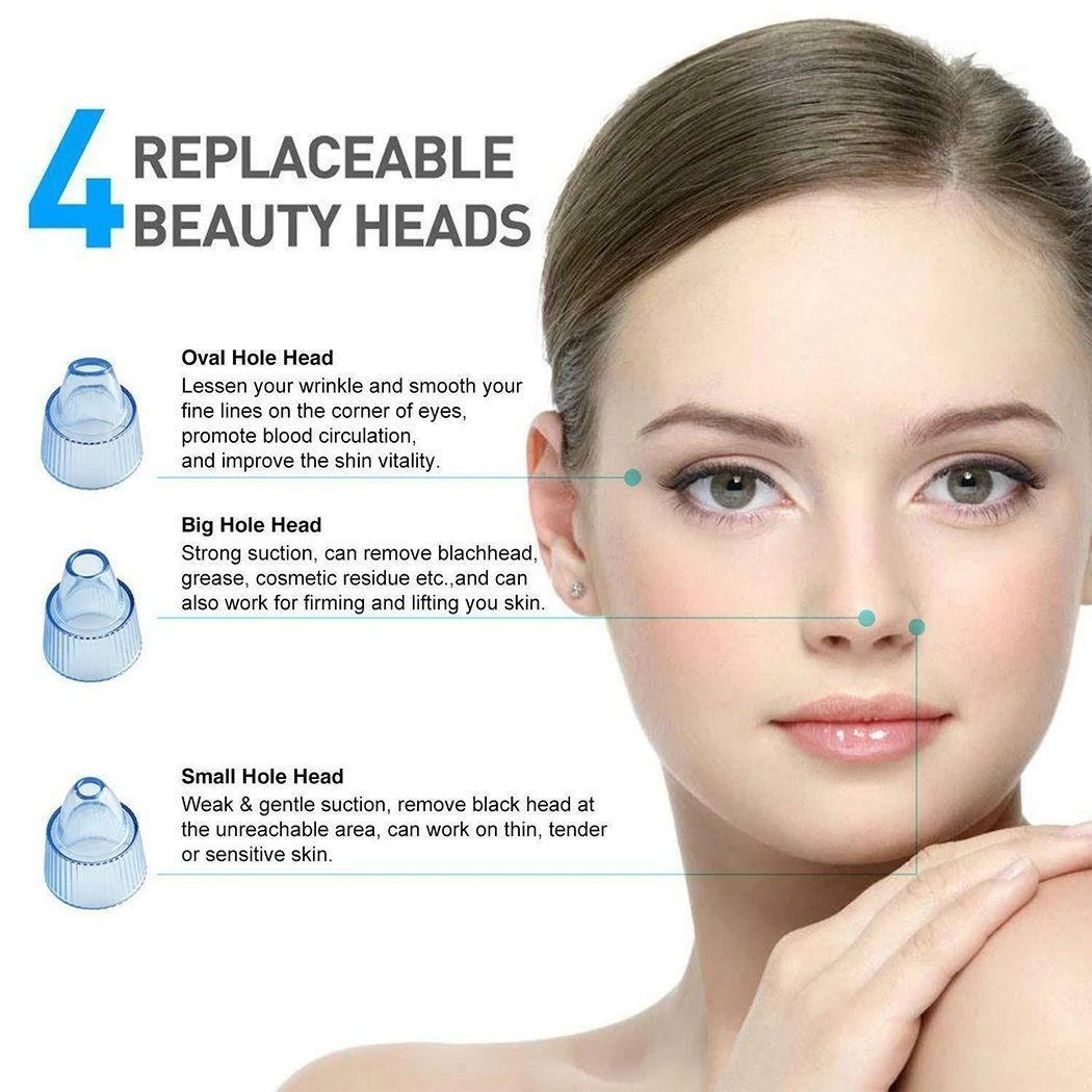 4-in-1 Derma Suction Blackhead Remover | Portable Pore Vacuum