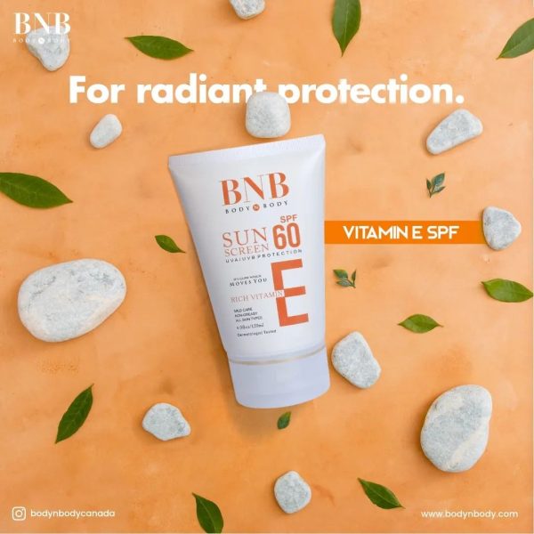 BnB Sunscreen SPF-60 with Vitamin E – 120ml | Ultimate Sun Protection & Hydration