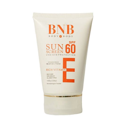 BnB Sunscreen SPF-60 with Vitamin E – 120ml | Ultimate Sun Protection & Hydration