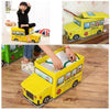 ✅ Bus-Shaped Kids Storage Box & Chair – Foldable Toy Organizer (Yellow)