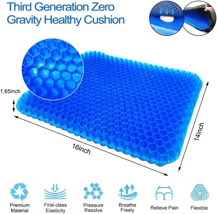 Egg Gel Seat Cushion – Double Thick for Pressure & Pain Relief