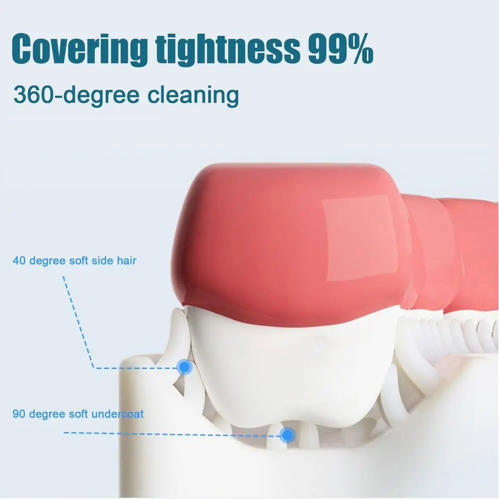 Kids U-Shaped Toothbrush  360° Silicone Oral Cleaner for Toddlers