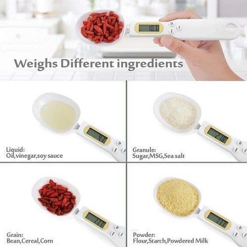 Digital Spoon Scale Kitchen Measuring Spoon with LCD Display for Coffee Flour Spices and Liquid Ingredients