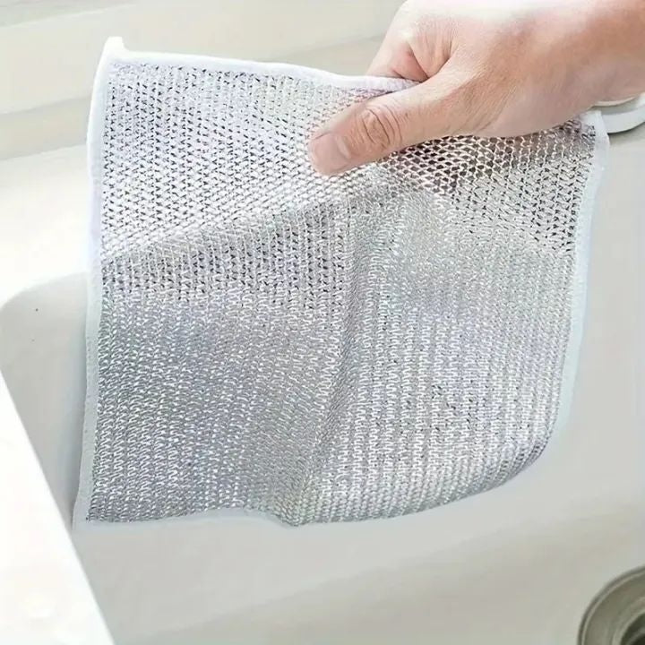 Metal Wire Dish Washing Cloth – Heavy Duty Scrubber for Kitchen & Dishes