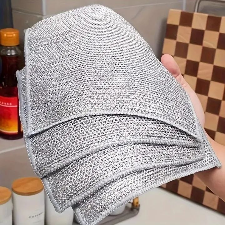 Metal Wire Dish Washing Cloth – Heavy Duty Scrubber for Kitchen & Dishes