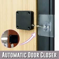 No Punch Automatic Door Closer – Self-Closing Sliding Door Lock Latch