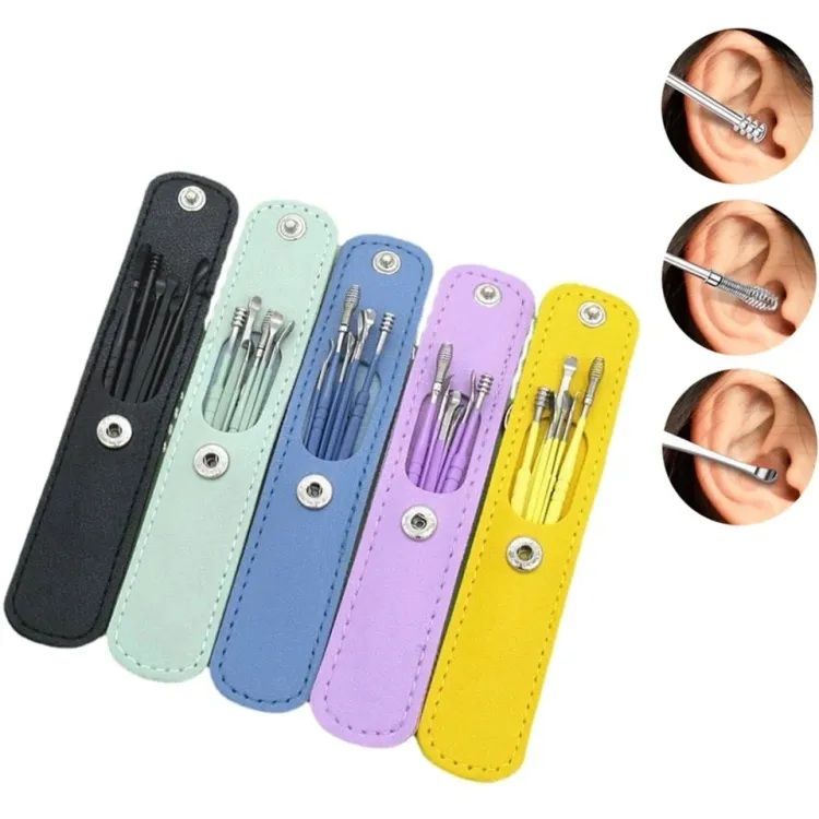 6-in-1 Ear Wax Removal Kit – Stainless Steel Ear Pick Tools for Adults & Kids