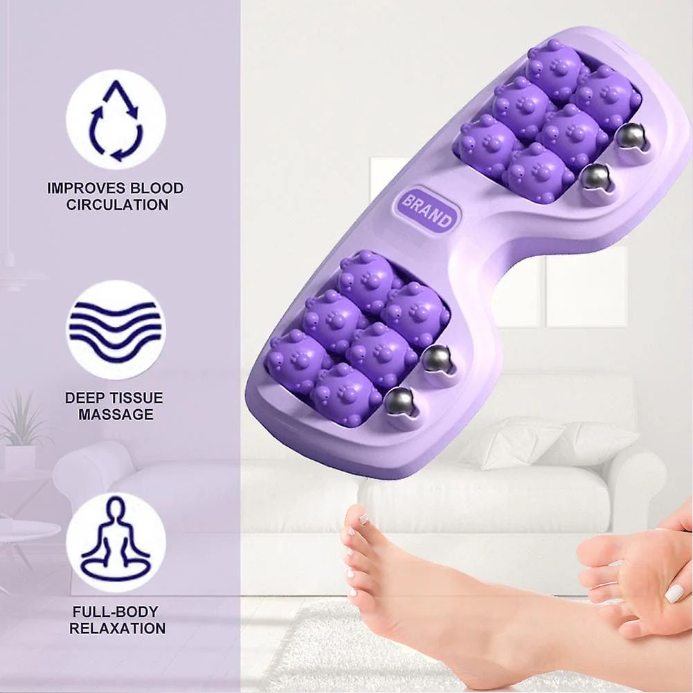 Foot Massager Roller Reflexology Bead Roller for Heel Pain Foot Arch Relief Leg Massage Tool