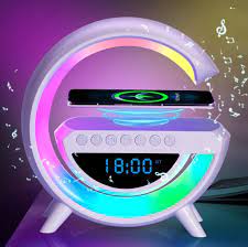 G Lamp Smart Bluetooth Speaker with Wireless Fast Charging – RGB LED Desk Light & Mobile Charging Station (Body Damage PCs, Charging Working Fine)