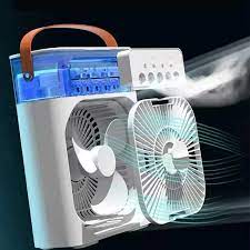 Mini USB Air Cooler Fan – Mist Spray, Humidifier & LED Night Light