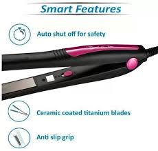 Kemei KM-328 Slim Hair Straightener | Fast Heat | Ceramic Plates