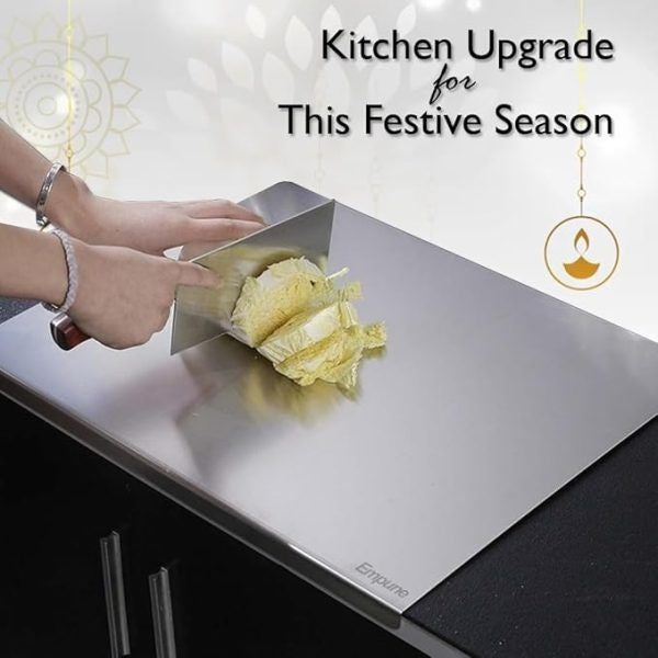 Stainless Steel Cutting Board & Rolling Pins  Durable Kitchen Prep Set