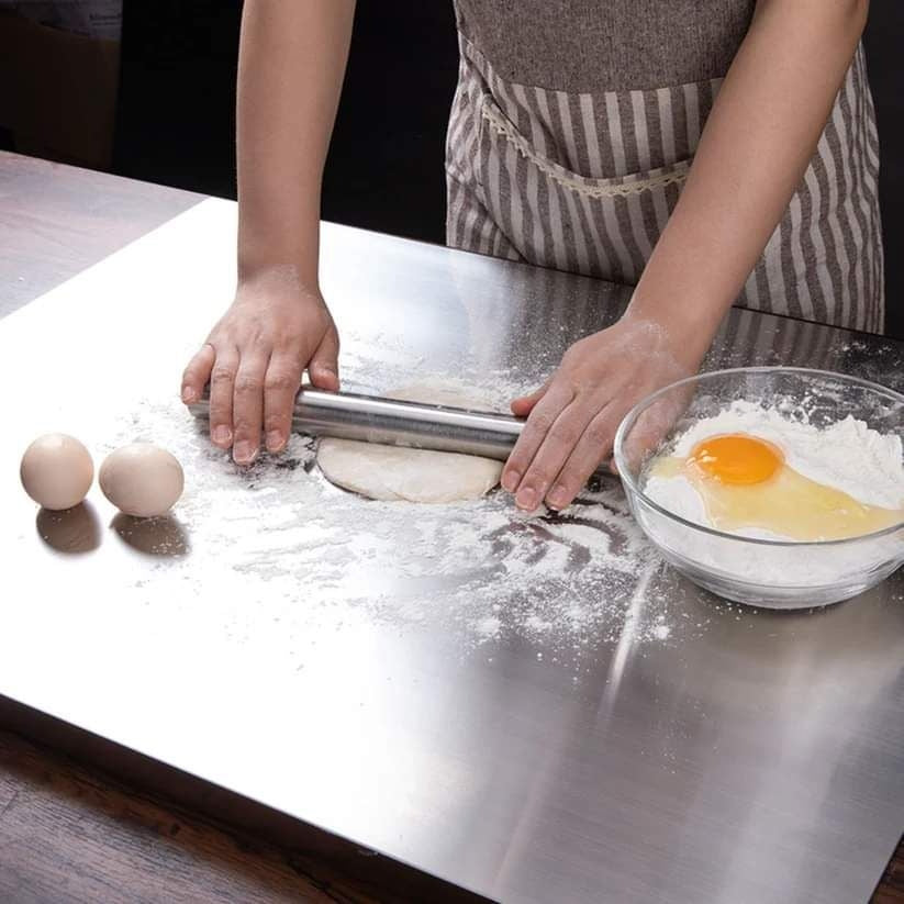 Stainless Steel Cutting Board & Rolling Pins  Durable Kitchen Prep Set